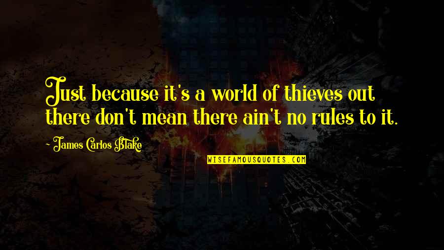 God Never Promised Life Would Be Easy Quotes By James Carlos Blake: Just because it's a world of thieves out