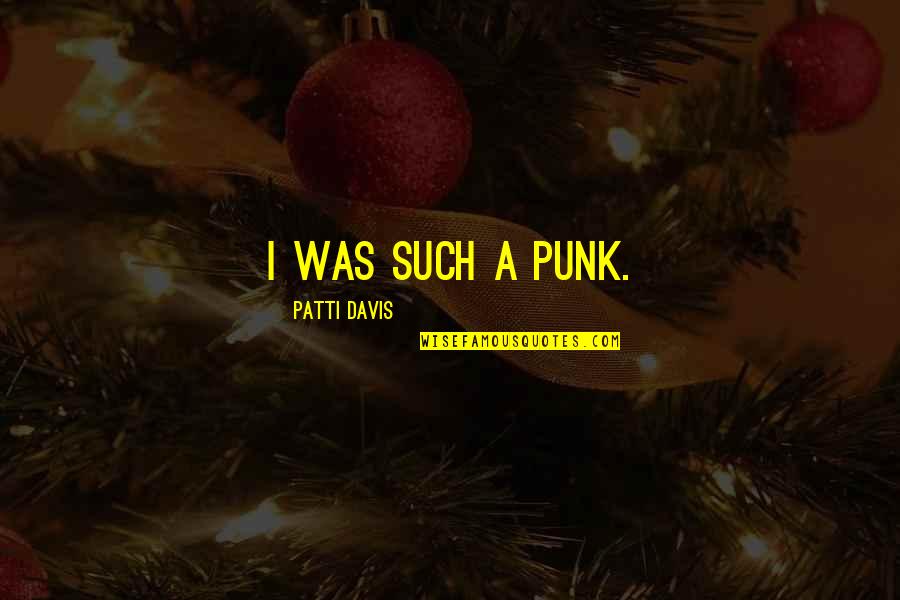 God Omnipresence Quotes By Patti Davis: I was such a punk.