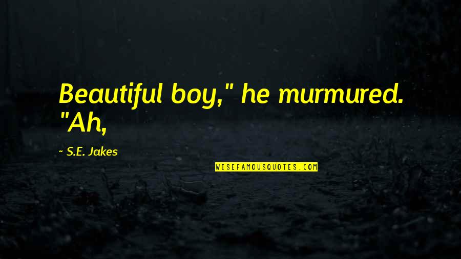 God Pictures Quotes By S.E. Jakes: Beautiful boy," he murmured. "Ah,