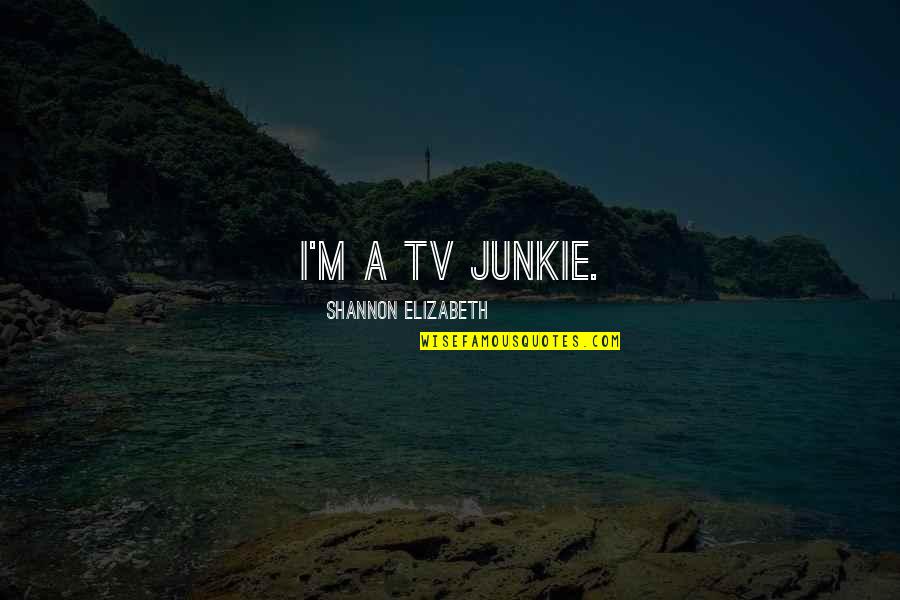 God Prevails Quotes By Shannon Elizabeth: I'm a TV junkie.