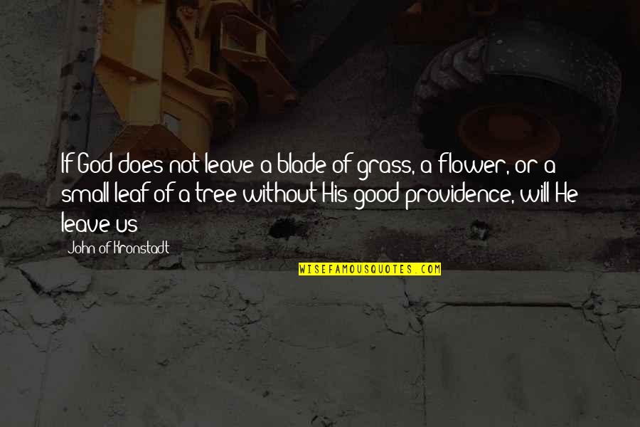 God Providence Quotes By John Of Kronstadt: If God does not leave a blade of