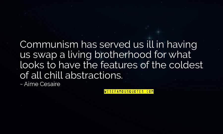 God Providing For Our Needs Quotes By Aime Cesaire: Communism has served us ill in having us