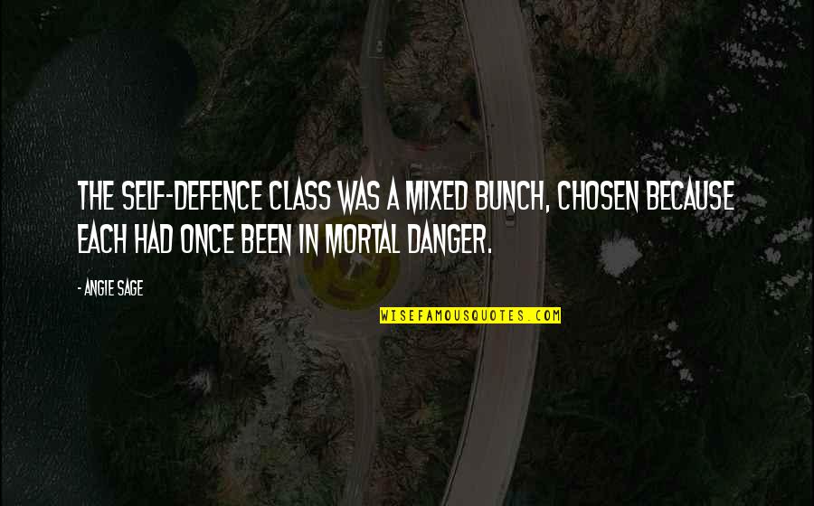 God Providing For Our Needs Quotes By Angie Sage: The self-defence class was a mixed bunch, chosen