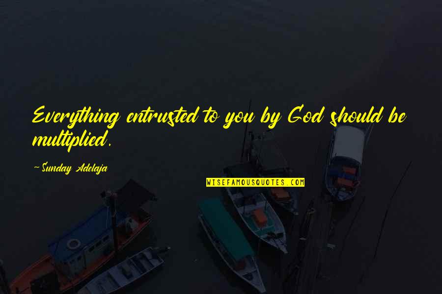 God S Multiplication Quotes By Sunday Adelaja: Everything entrusted to you by God should be