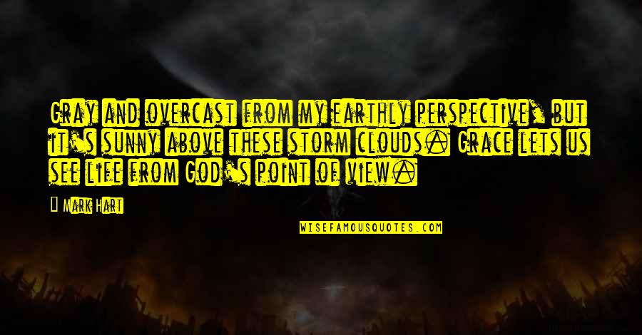 God S Point Of View Quotes By Mark Hart: Gray and overcast from my earthly perspective, but