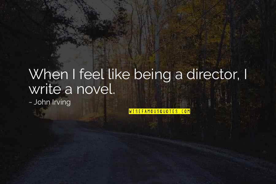 God Shaped Hole Tiffanie Debartolo Quotes By John Irving: When I feel like being a director, I