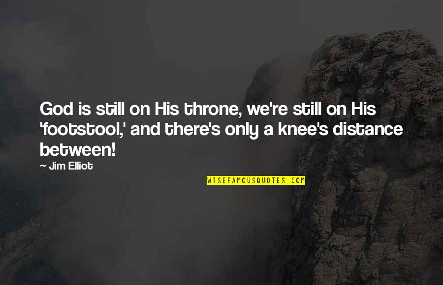 God Throne Quotes By Jim Elliot: God is still on His throne, we're still