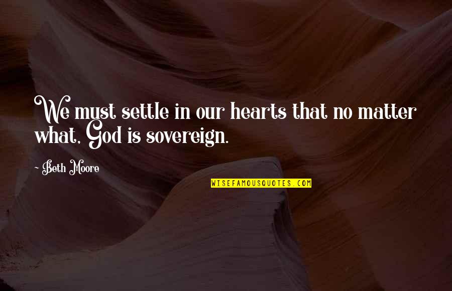 God We Heart It Quotes By Beth Moore: We must settle in our hearts that no