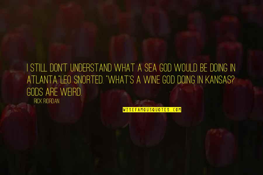 God Wine Quotes By Rick Riordan: I still don't understand what a sea god
