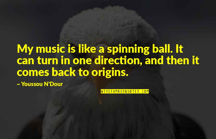God Words Of Encouragement Quotes By Youssou N'Dour: My music is like a spinning ball. It God Words Of Encouragement Quotes By Youssou N'Dour: My music is like a spinning ball. It
