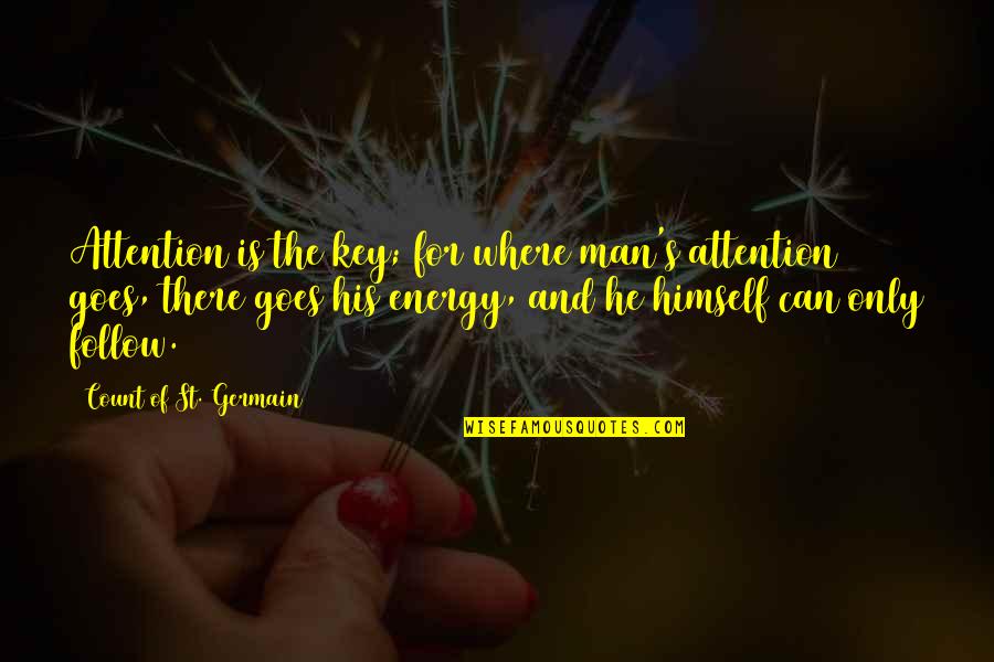 Godliest Play Quotes By Count Of St. Germain: Attention is the key; for where man's attention Godliest Play Quotes By Count Of St. Germain: Attention is the key; for where man's attention