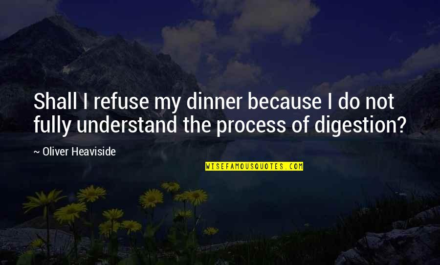 Godly Living Quotes By Oliver Heaviside: Shall I refuse my dinner because I do