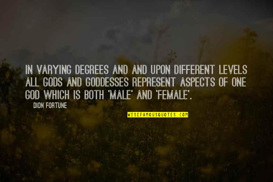 Gods And Fortune Quotes By Dion Fortune: In varying degrees and and upon different levels