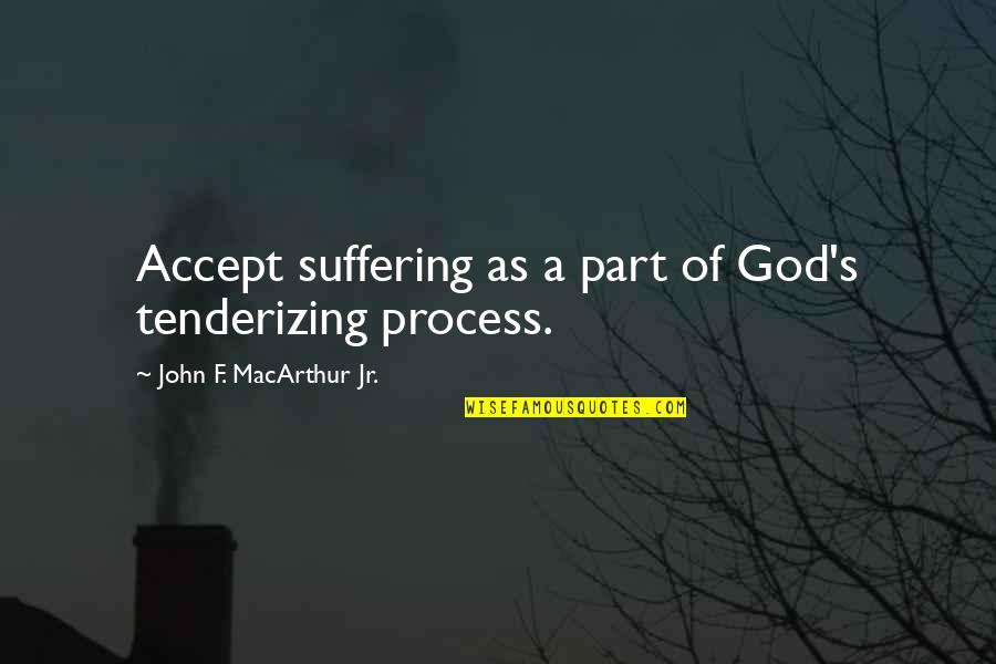 God's Character Quotes By John F. MacArthur Jr.: Accept suffering as a part of God's tenderizing