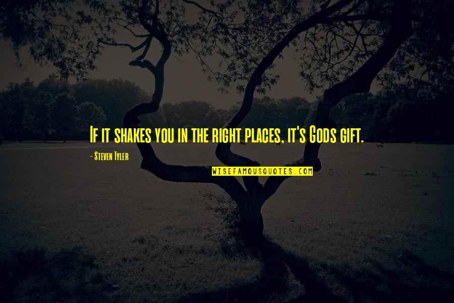 Gods Gift Quotes By Steven Tyler: If it shakes you in the right places,