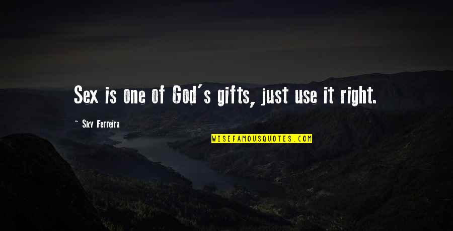 God's Gifts Quotes By Sky Ferreira: Sex is one of God's gifts, just use