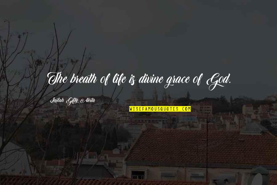 God's Intervention Quotes By Lailah Gifty Akita: The breath of life is divine grace of