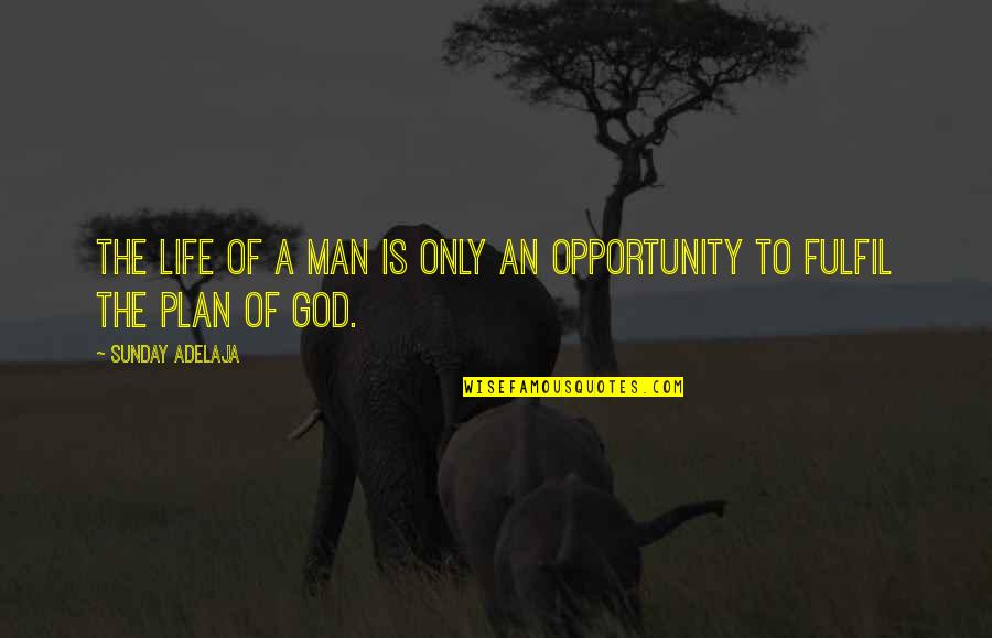 God's Plan For Your Life Quotes By Sunday Adelaja: The life of a man is only an