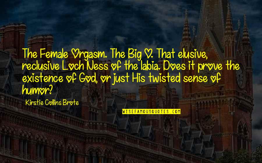 God's Sense Of Humor Quotes By Kirstie Collins Brote: The Female Orgasm. The Big O. That elusive,