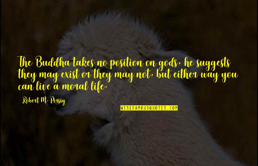 Gods Way Quotes By Robert M. Pirsig: The Buddha takes no position on gods, he