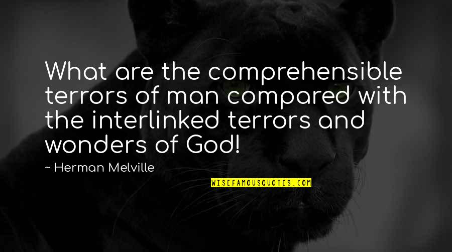 God's Wonders Quotes By Herman Melville: What are the comprehensible terrors of man compared