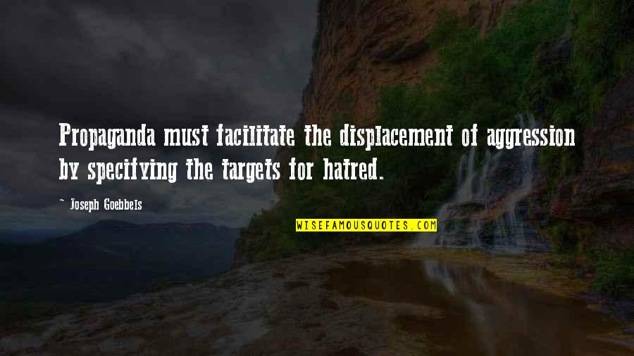 Goebbels Quotes By Joseph Goebbels: Propaganda must facilitate the displacement of aggression by Goebbels Quotes By Joseph Goebbels: Propaganda must facilitate the displacement of aggression by