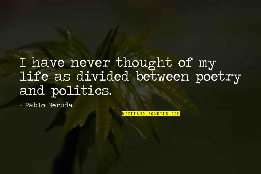 Goehring Rutter Quotes By Pablo Neruda: I have never thought of my life as