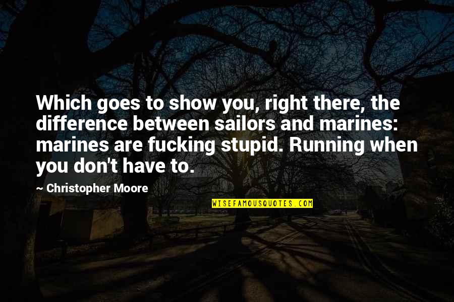 Goes To Show Quotes By Christopher Moore: Which goes to show you, right there, the Goes To Show Quotes By Christopher Moore: Which goes to show you, right there, the
