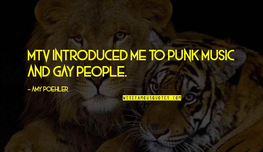 Goessens Professionals Quotes By Amy Poehler: MTV introduced me to punk music and gay Goessens Professionals Quotes By Amy Poehler: MTV introduced me to punk music and gay