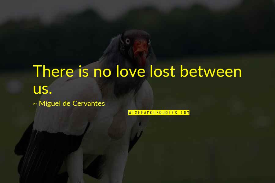 Goetschius Revolution Quotes By Miguel De Cervantes: There is no love lost between us. Goetschius Revolution Quotes By Miguel De Cervantes: There is no love lost between us.