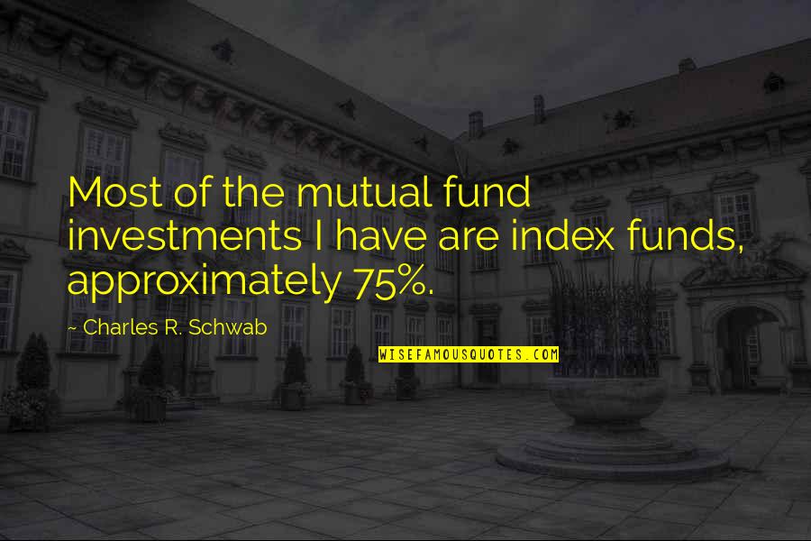 Gohan Abridged Quotes By Charles R. Schwab: Most of the mutual fund investments I have Gohan Abridged Quotes By Charles R. Schwab: Most of the mutual fund investments I have