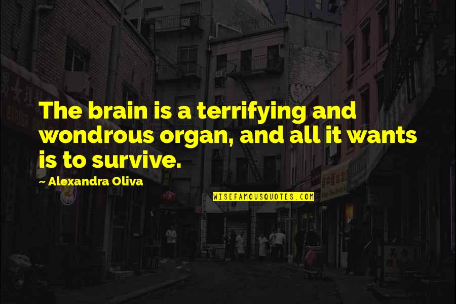 Gohelp Quotes By Alexandra Oliva: The brain is a terrifying and wondrous organ,