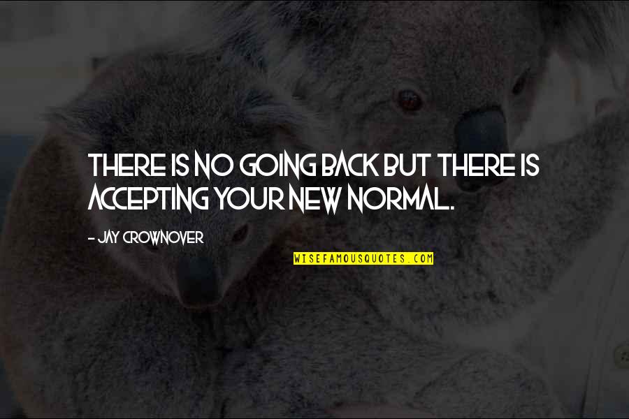 Going Back To Normal Quotes By Jay Crownover: There is no going back but there is