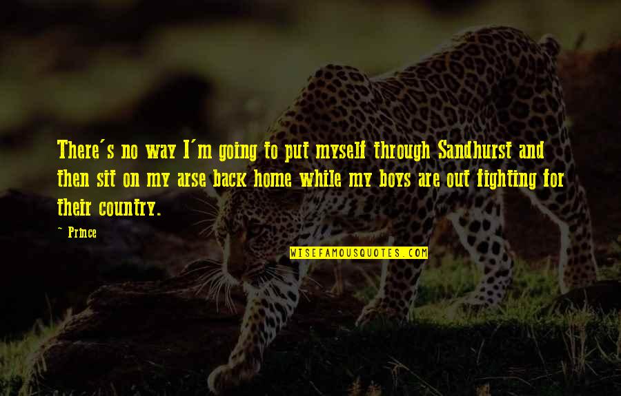 Going Back To Your Country Quotes By Prince: There's no way I'm going to put myself Going Back To Your Country Quotes By Prince: There's no way I'm going to put myself