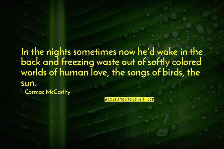 Going Big Or Going Home Quotes By Cormac McCarthy: In the nights sometimes now he'd wake in