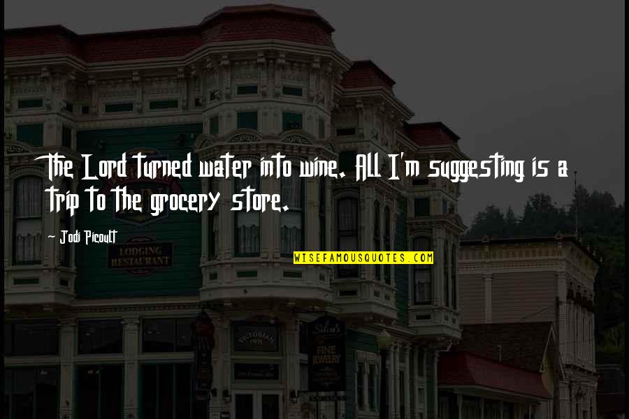 Going Big Or Going Home Quotes By Jodi Picoult: The Lord turned water into wine. All I'm