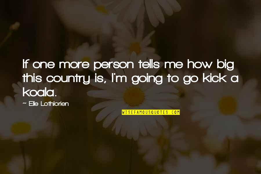 Going Big Quotes By Elle Lothlorien: If one more person tells me how big