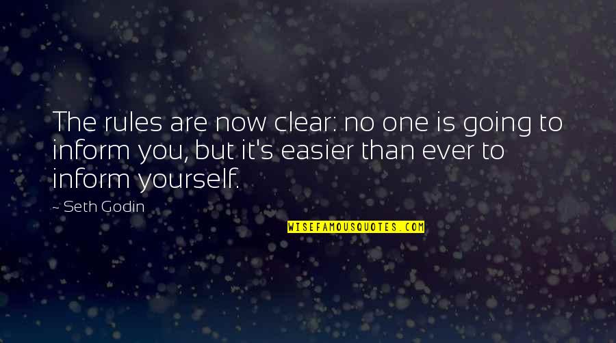 Going Clear Quotes By Seth Godin: The rules are now clear: no one is