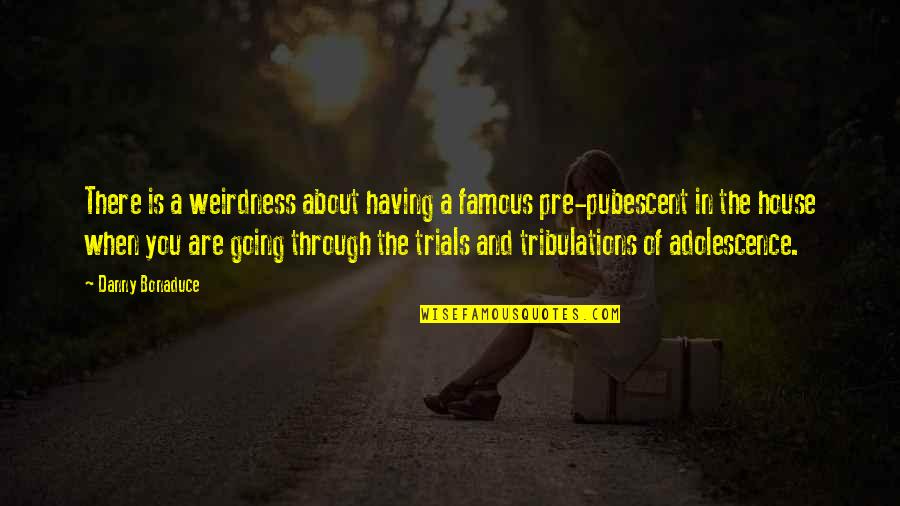Going Famous Quotes By Danny Bonaduce: There is a weirdness about having a famous