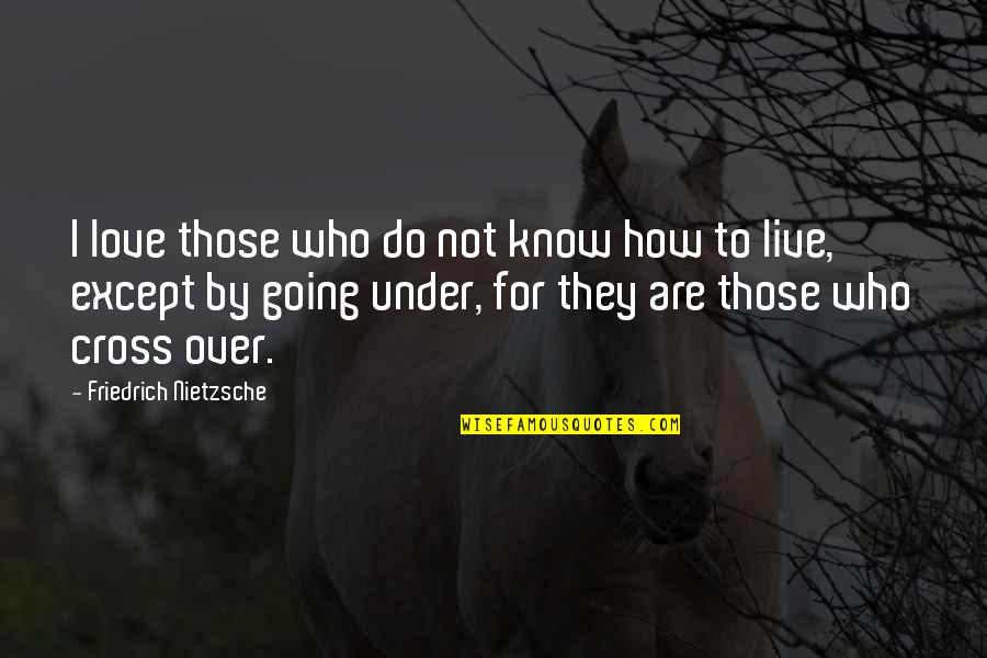 Going For Love Quotes By Friedrich Nietzsche: I love those who do not know how