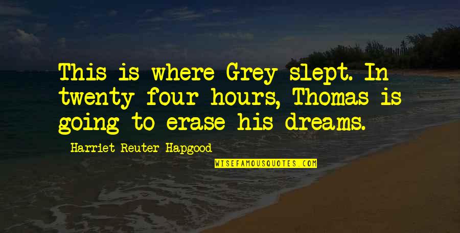 Going For Your Dreams Quotes By Harriet Reuter Hapgood: This is where Grey slept. In twenty-four hours,
