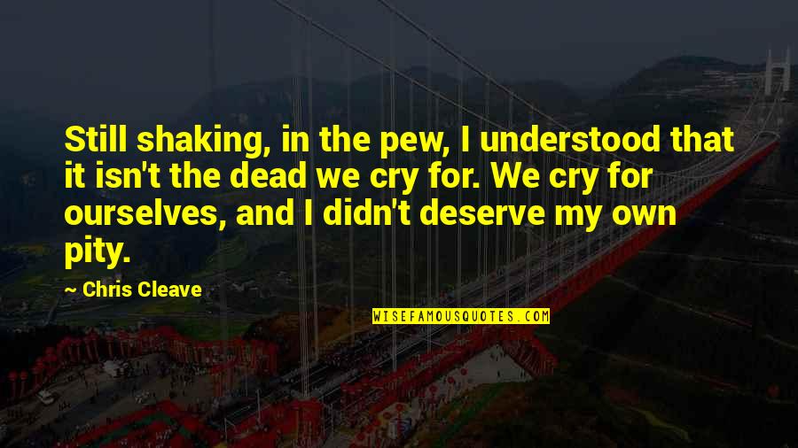 Going From Fat To Skinny Quotes By Chris Cleave: Still shaking, in the pew, I understood that