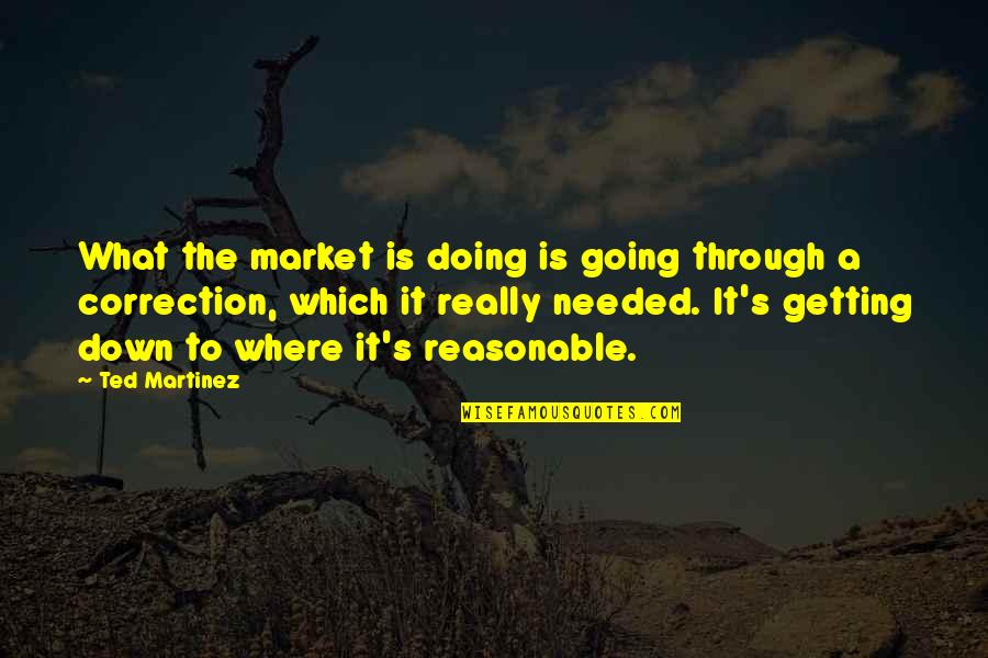 Going Great Quotes By Ted Martinez: What the market is doing is going through