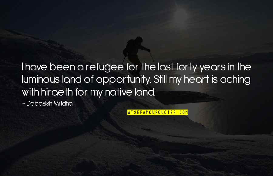 Going Home Again Quotes By Debasish Mridha: I have been a refugee for the last