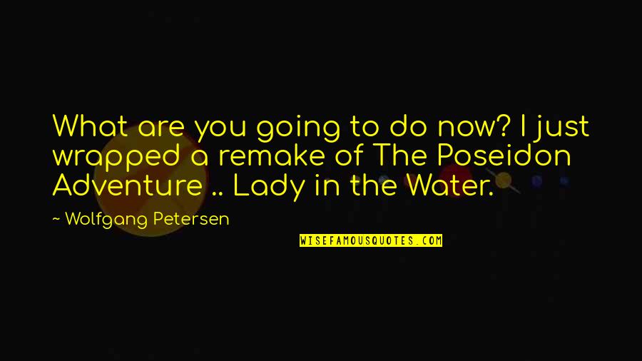 Going On Adventure Quotes By Wolfgang Petersen: What are you going to do now? I