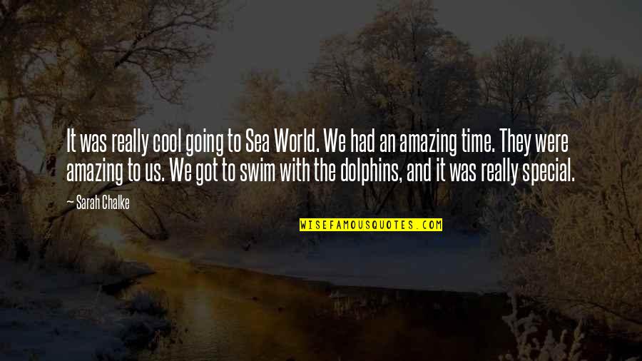 Going Out To Sea Quotes By Sarah Chalke: It was really cool going to Sea World.