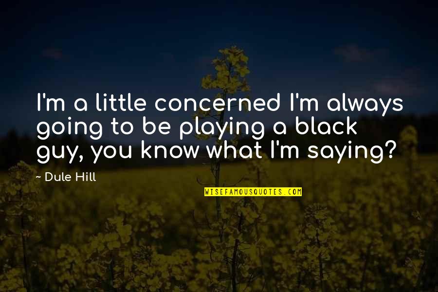 Going Over The Hill Quotes By Dule Hill: I'm a little concerned I'm always going to Going Over The Hill Quotes By Dule Hill: I'm a little concerned I'm always going to