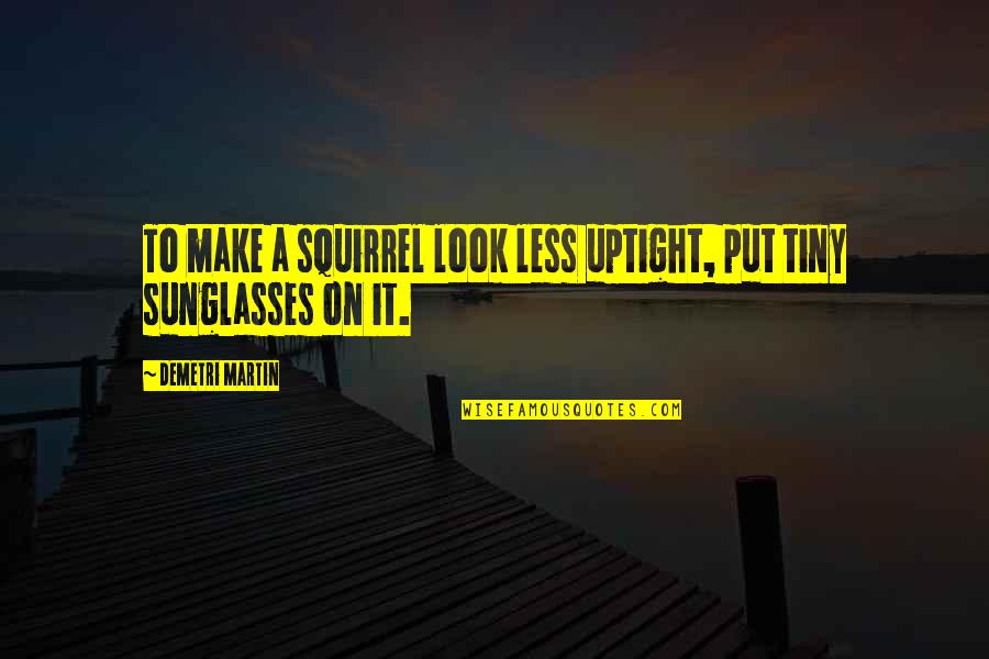 Going Through Alot In Life Quotes By Demetri Martin: To make a squirrel look less uptight, put