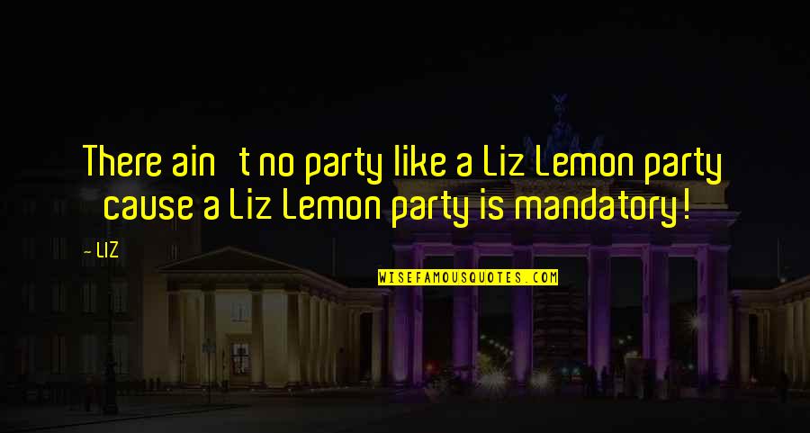 Going Through Hard Times With Boyfriend Quotes By LIZ: There ain't no party like a Liz Lemon
