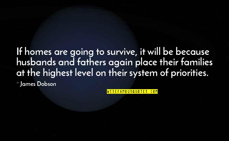 Going To Be Father Quotes By James Dobson: If homes are going to survive, it will